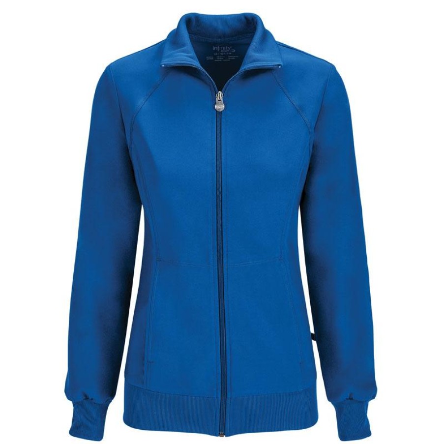 Healthcare Infinity Lab Coats & Jackets | Infinity Women'S Zip-Front Warm-Up Scrub Jacket