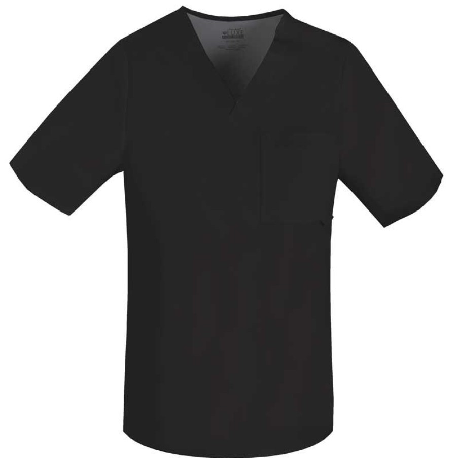 Healthcare Cherokee Luxe Scrub Tops | Cherokee Luxe Men'S V-Neck Scrub Top