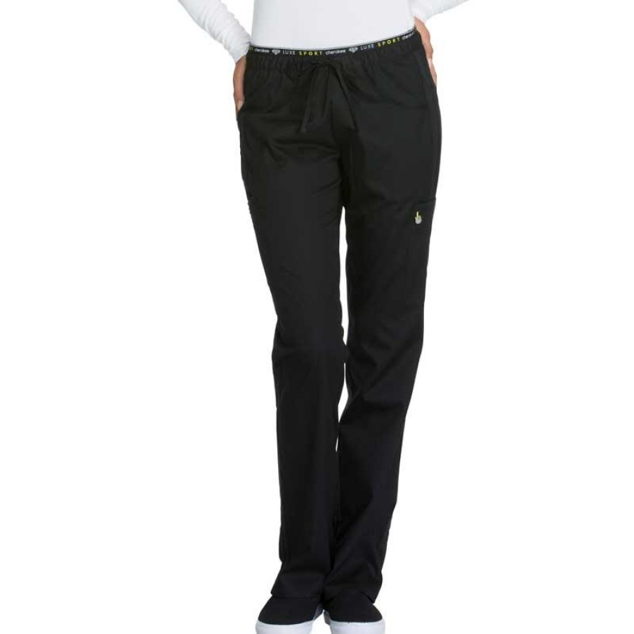 Healthcare Cherokee Luxe Sport Scrub Pants | Cherokee Luxe Sport Women'S Straight Leg Cargo Scrub Pants