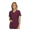 Healthcare Cherokee Iflex Scrub Tops | Cherokee V Neck Knit Panel Scrub Top