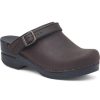 Footwear Dansko Clogs | Dansko Women'S Ingrid Antique Brown Oiled Clog Antique Brown/Black