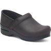 Footwear Dansko Clogs | Dansko Wide Professional /Black Clog Antique Brown