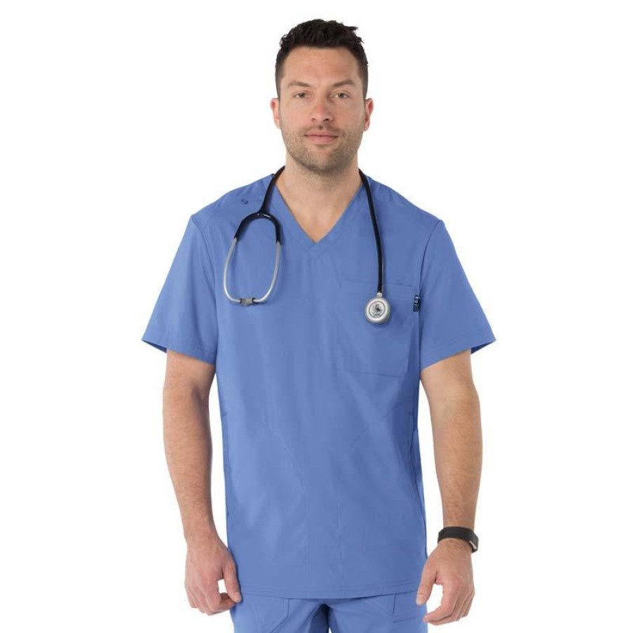 Healthcare KOI Lite Scrub Tops | Koi Lite Men'S Force V-Neck Scrub Top