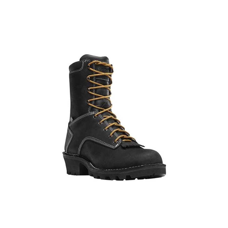 Footwear Danner Logger | Danner Men'S 8" Logger Soft Toe Work Boot Black