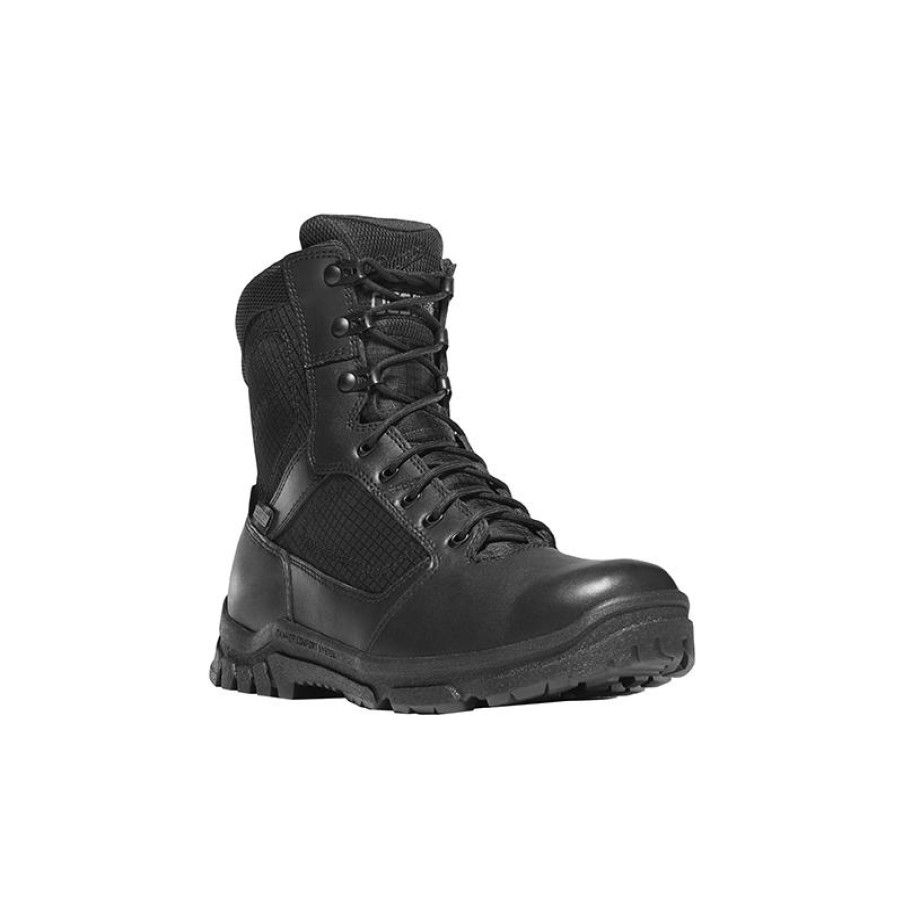 Footwear Danner Tactical | Danner Men'S 8" Lookout Side-Zip Soft Toe Tactical Boot Black