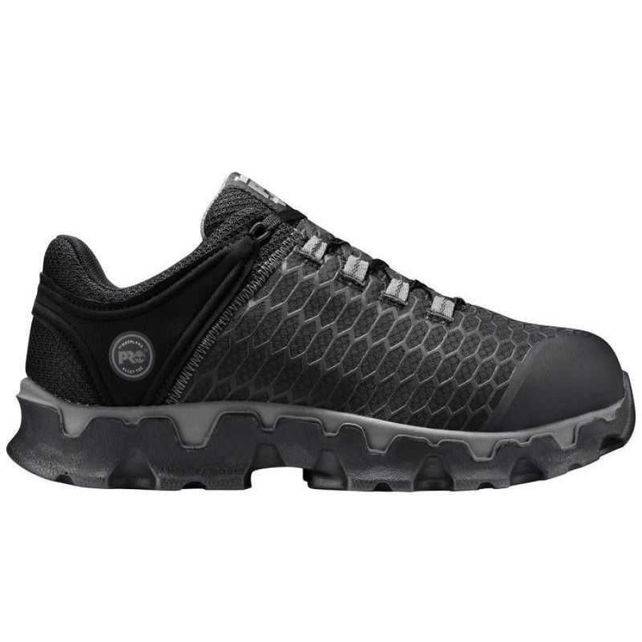 Footwear Timberland Pro Non-Slip Shoes | Timberland Pro® Men'S Powertrain Sport Alloy Toe Sd+ Athletic Work Shoes Black