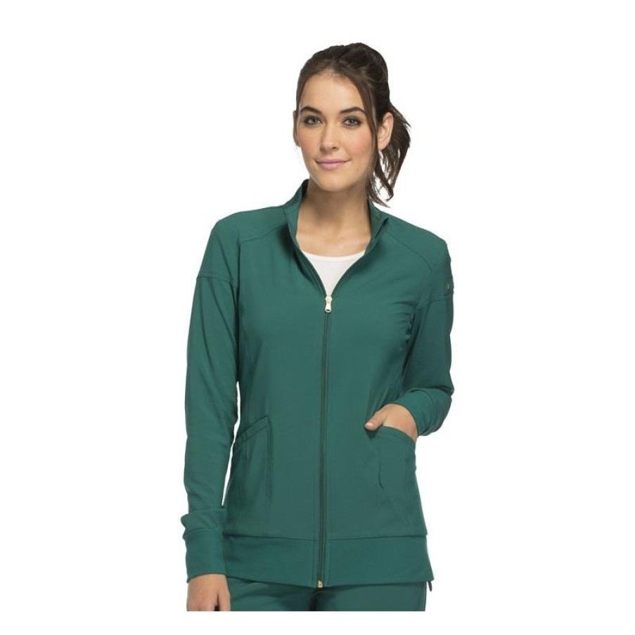 Healthcare Cherokee Iflex Lab Coats & Jackets | Cherokee Iflex Zip Front Warm-Up Jacket