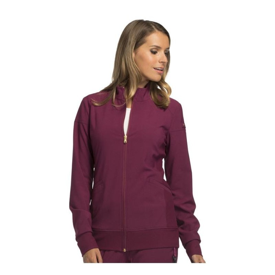 Healthcare Cherokee Iflex Lab Coats & Jackets | Cherokee Iflex Zip Front Warm-Up Jacket