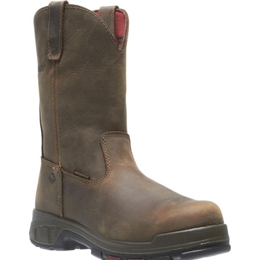 Footwear Wolverine Non-Slip Boots | Wolverine Cabor Composite-Toe Epx Anti-Fatigue Work Boot Brown