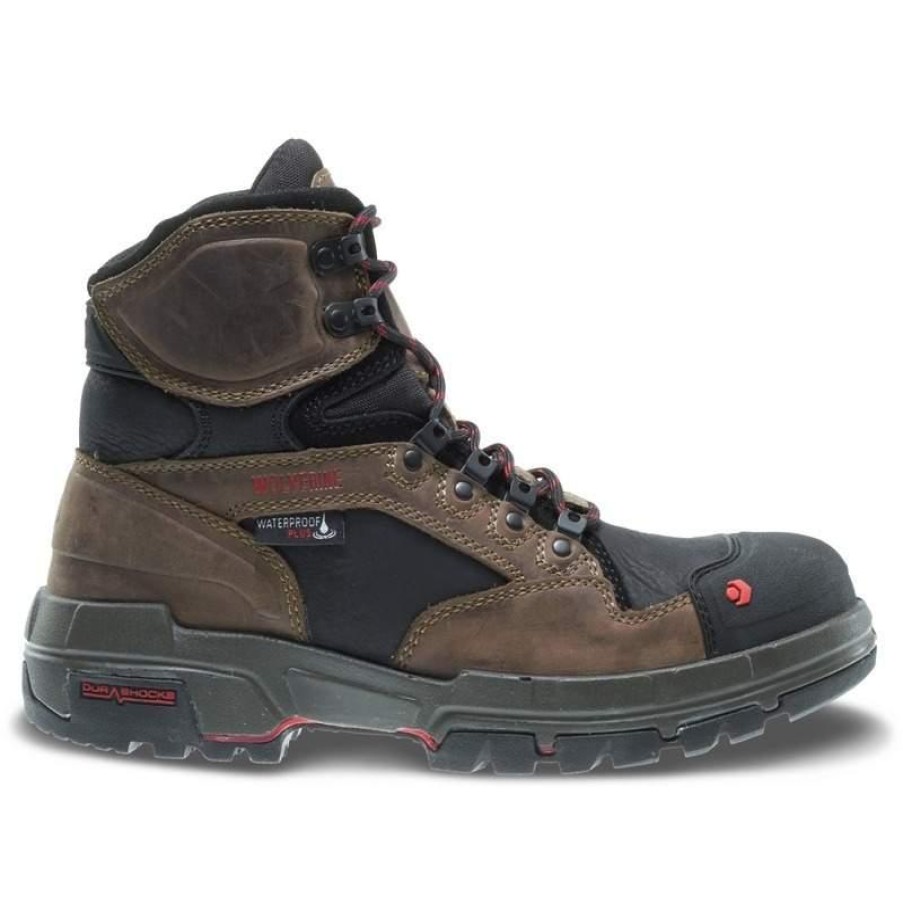 Footwear Wolverine Non-Steel Safety Toe | Wolverine Composite Toe Legend Boot Dark Brown