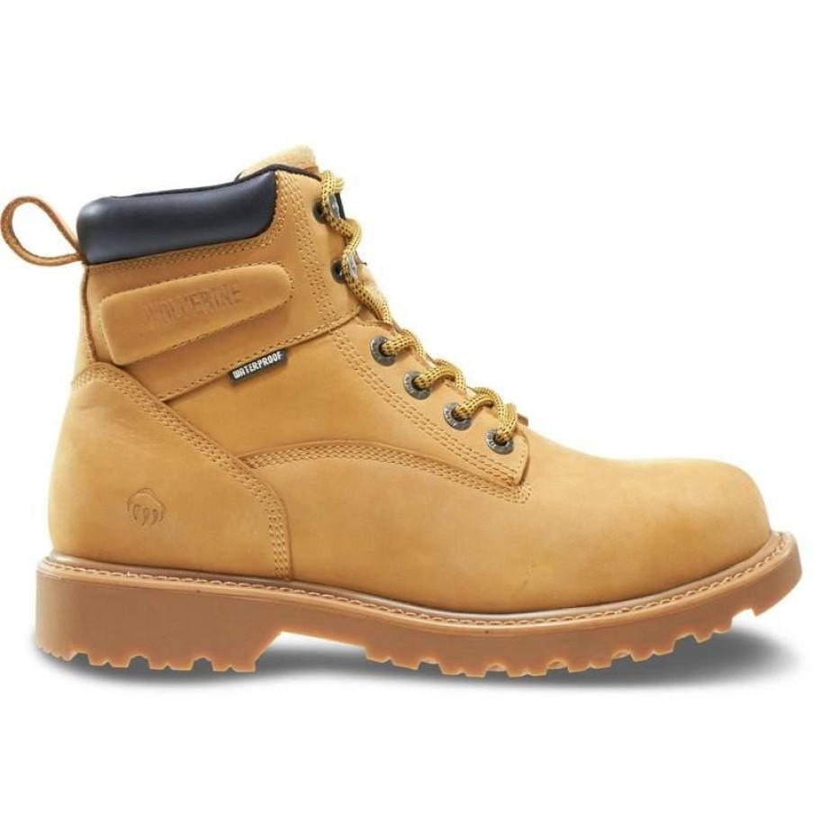 Footwear Wolverine Non-Slip Boots | Wolverine Floorhand Waterproof Soft-Toe Work Boot Wheat