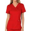 Healthcare Cherokee WW Revolution Scrub Tops | Cherokee Workwear Revolution Women'S Mock Wrap Scrub Top