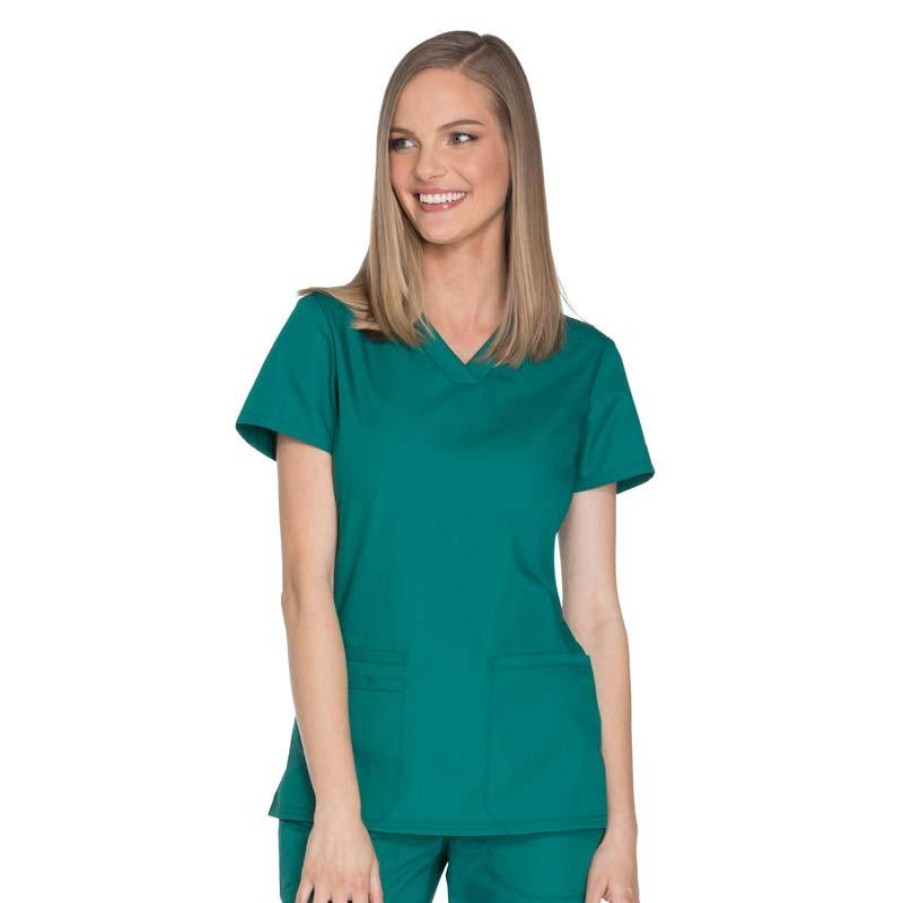 Healthcare Cherokee Workwear Scrub Tops | Cherokee Workwear Women'S V-Neck Scrub Top