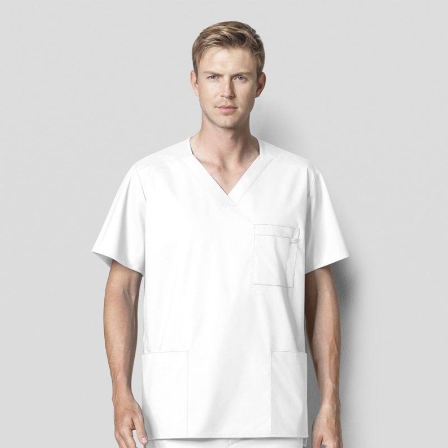 Healthcare Wonderwink Wonder Work Scrub Tops | Wonderwink Wonderwork Men'S V-Neck Scrub Top