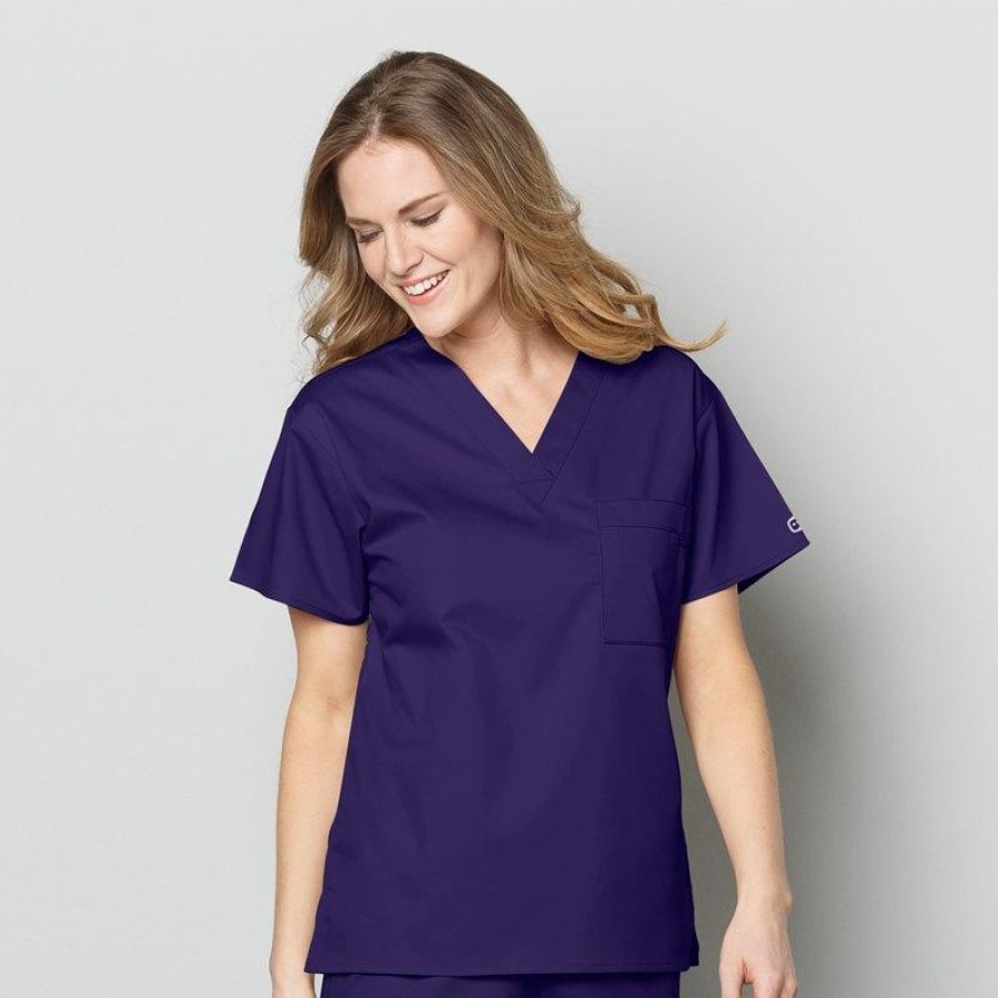 Healthcare Wonderwink Wonder Work Scrub Tops | Wonderwink Wonderwork Unisex V-Neck Scrub Top