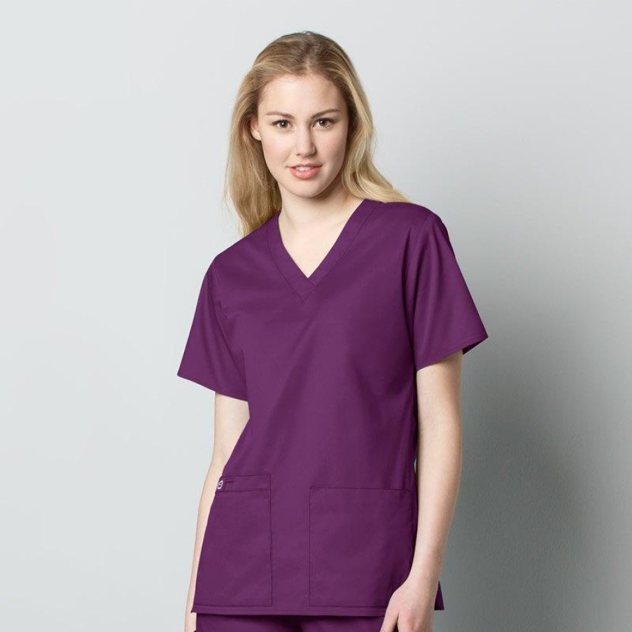 Healthcare Wonderwink Wonder Work Scrub Tops | Wonderwink Wonderwork Women'S V-Neck Scrub Top