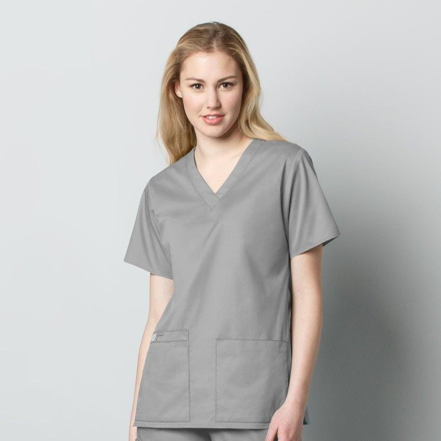 Healthcare Wonderwink Wonder Work Scrub Tops | Wonderwink Wonderwork Women'S V-Neck Scrub Top