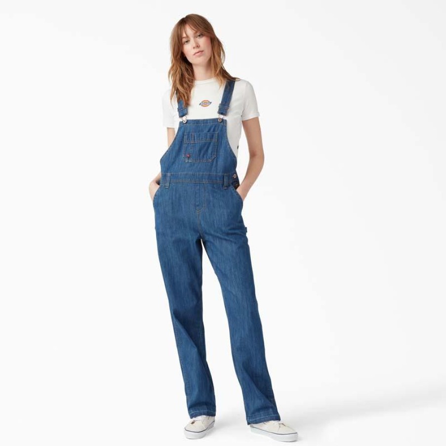 Workwear Dickies Overalls | Dickies Women'S Relaxed Fit Straight Leg Bib Overall