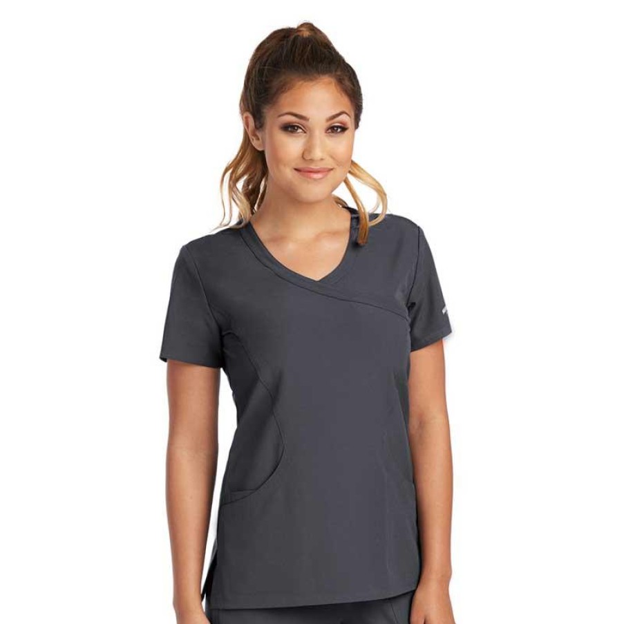 Healthcare Skechers by Barco Scrub Tops | Skechers By Barco Women'S Reliance Mock Wrap Scrub Top