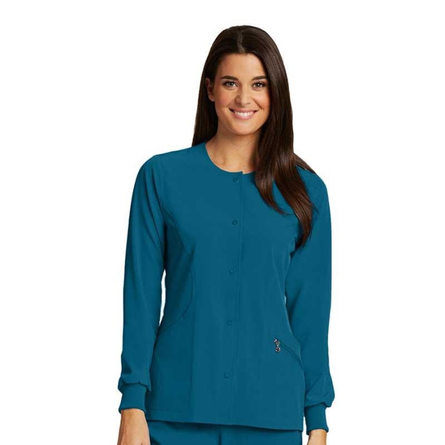 Healthcare Barco One Lab Coats & Jackets | Barco One Women'S 4 Pocket Warm-Up Scrub Jacket