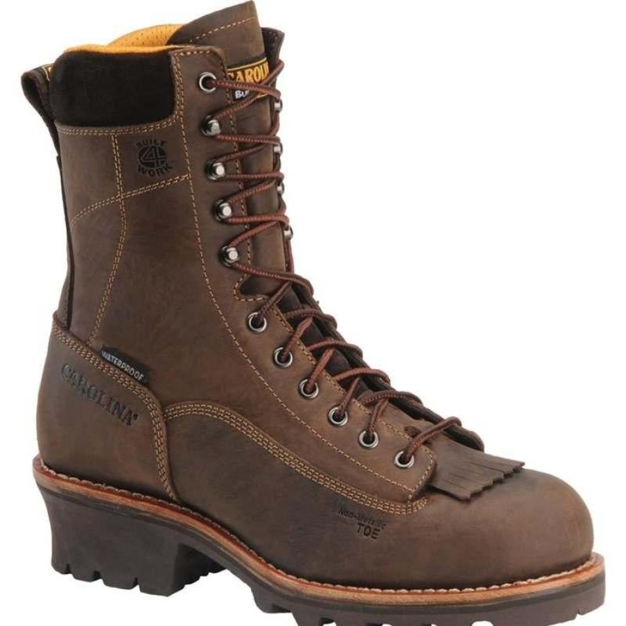 Footwear Carolina Non-Steel Safety Toe | Carolina Men'S Waterproof Composite Toe Work Boot Medium Brown