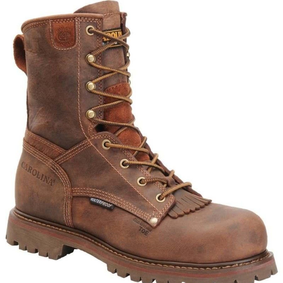 Footwear Carolina Non-Steel Safety Toe | Carolina 8" Waterproof Composite Toe Work Boot Medium Brown