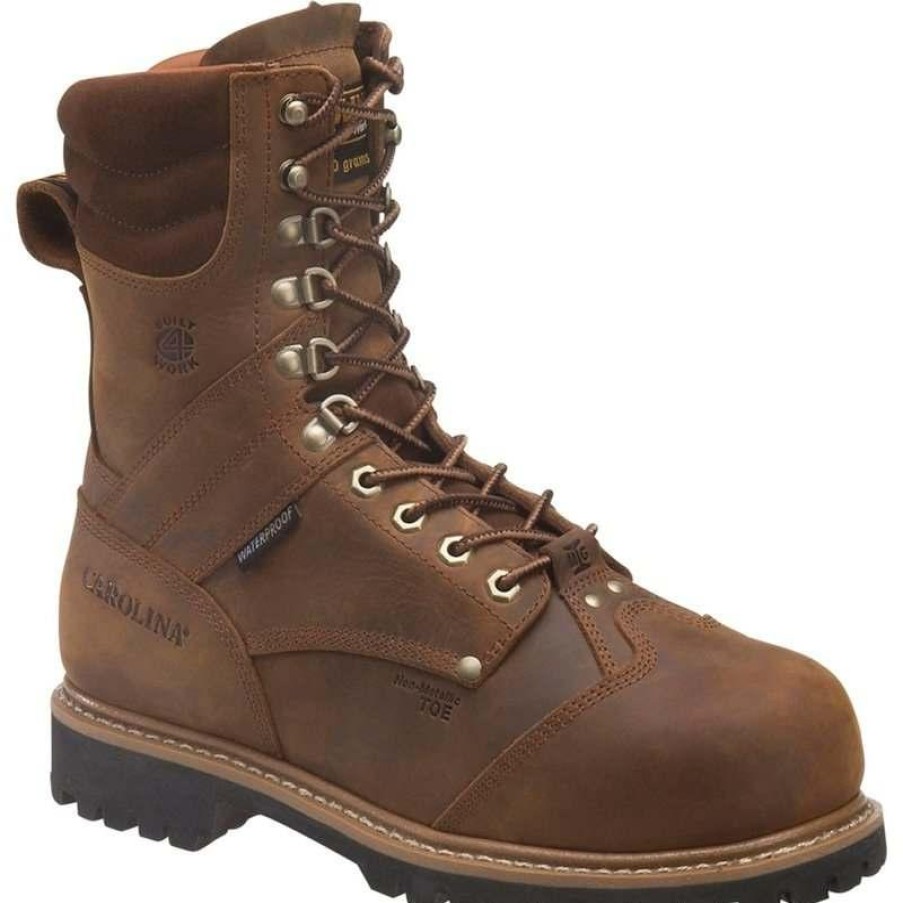 Footwear Carolina Non-Steel Safety Toe | Carolina Men'S 8" Insulated Composite Toe Work Boot Dark Brown