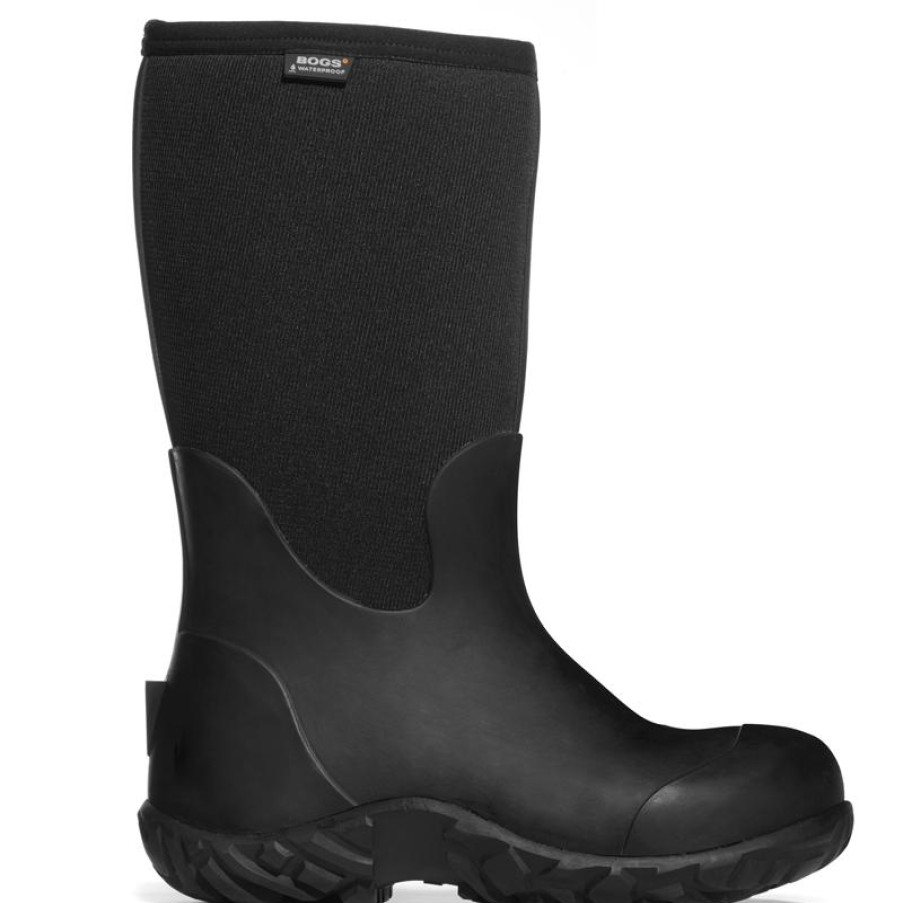 Footwear Bogs Rubber Boots | Bogs Men'S Workman Tall Waterproof Insulated Rubber Boot Black