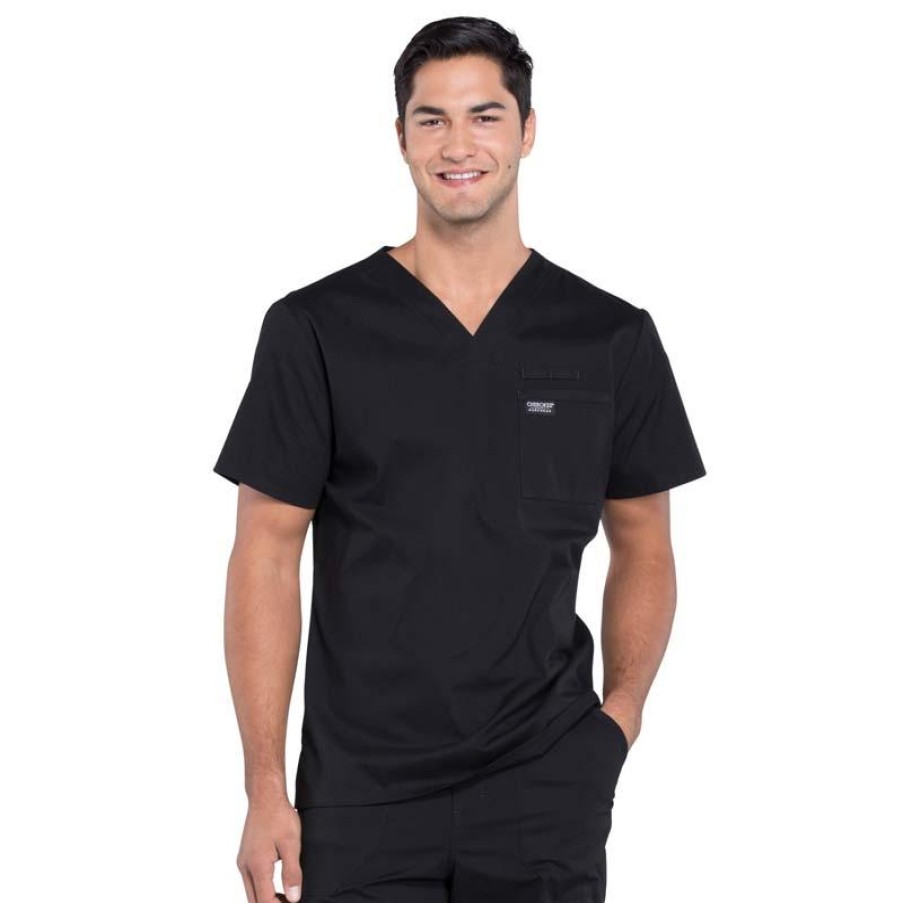 Healthcare Cherokee WW Professionals Scrub Tops | Cherokee Workwear Professionals Men'S V-Neck Scrub Top