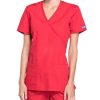 Healthcare Cherokee Workwear Scrub Tops | Cherokee Workwear Women'S Mock Wrap Scrub Top