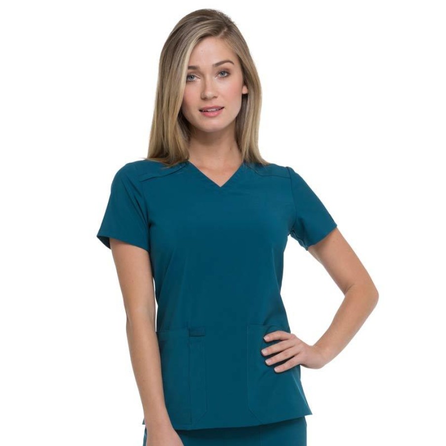 Healthcare Dickies EDS Essentials Scrub Tops | Dickies Eds Essentials Women'S V-Neck Scrub Top