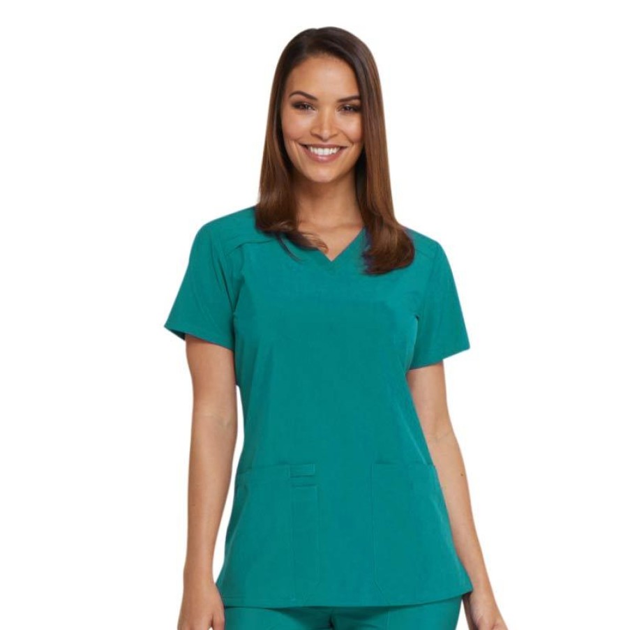 Healthcare Dickies EDS Essentials Scrub Tops | Dickies Eds Essentials Women'S V-Neck Scrub Top