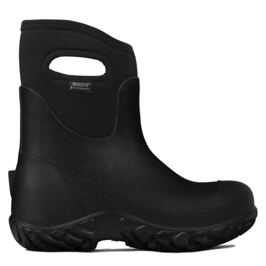 Footwear Bogs Rubber Boots | Bogs Men'S Workman Mid Waterproof Insulated Composite Toe Rubber Boot Black