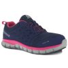 Footwear Reebok Non-Slip Shoes | Reebok Women'S Sublite Cushion Work Alloy Toe Navy & Pink Athletic Oxford Navy/Pink