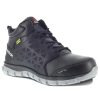 Footwear Reebok Non-Slip Shoes | Reebok Men'S Sublite Cushion Work Alloy Toe Met Guard Athletic Mid Cut Shoe Black