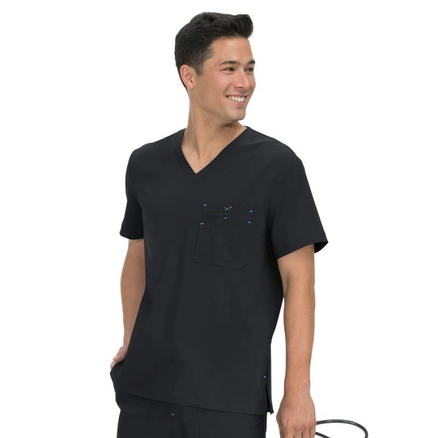 Healthcare KOI Basics Scrub Tops | Koi Basics Men'S Bryan V-Neck Scrub Top