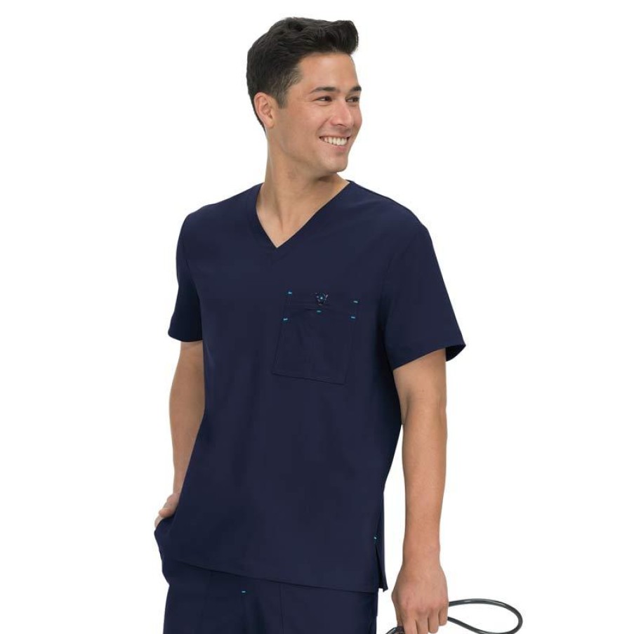 Healthcare KOI Basics Scrub Tops | Koi Basics Men'S Bryan V-Neck Scrub Top