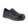 Footwear Reebok Non-Slip Shoes | Reebok Work Men'S Sublite Cushion Slip On Athletic Work Shoe Black