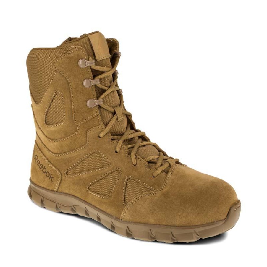 Footwear Reebok Non-Steel Safety Toe | Reebok Work Men'S 8" Sublite Cushion Tactical Duty Boot Coyote