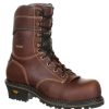 Footwear Georgia Boot Non-Steel Safety Toe | Georgia Boot Men'S 9" Amp Lt Waterproof Composite Toe Logger Boot Brown