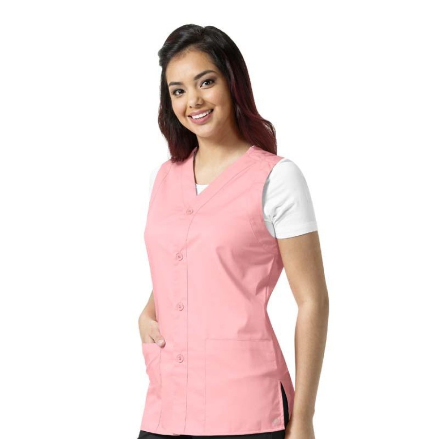 Healthcare Wonderwink Wonder Work Lab Coats & Jackets | Wonderwink Wonderwork Unisex Scrub Vest