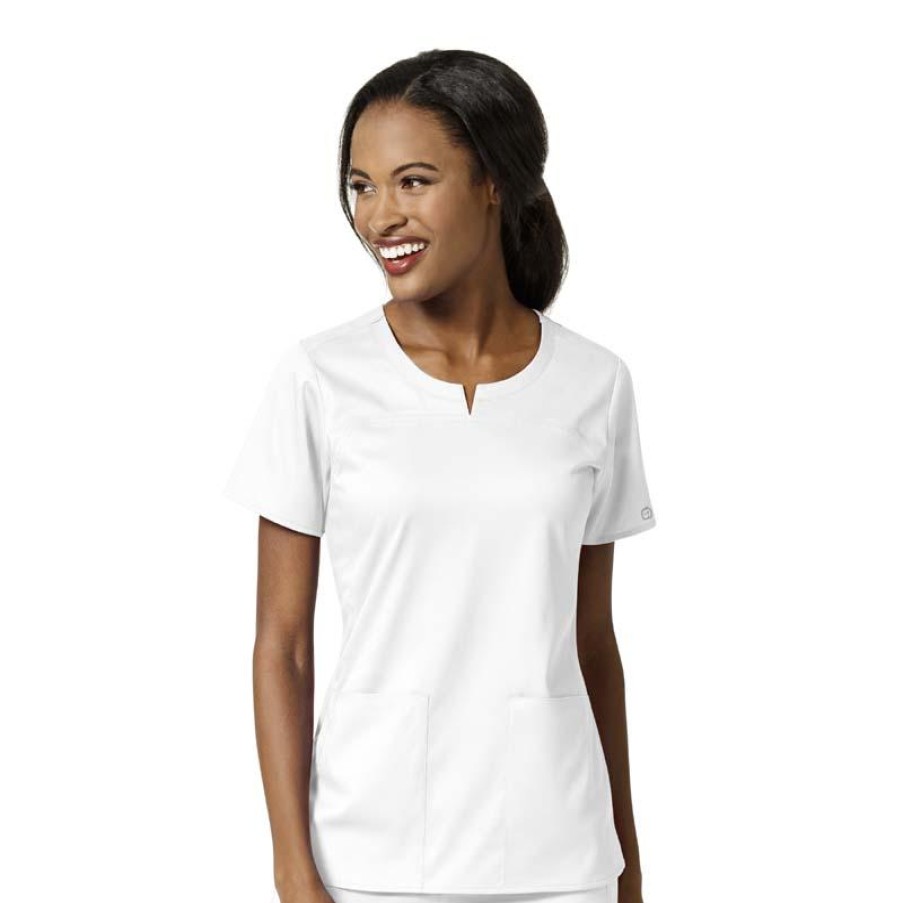 Healthcare WonderWink Pro Scrub Tops | Wonderwink Pro Women'S 4-Pocket Notch Neck Scrub Top