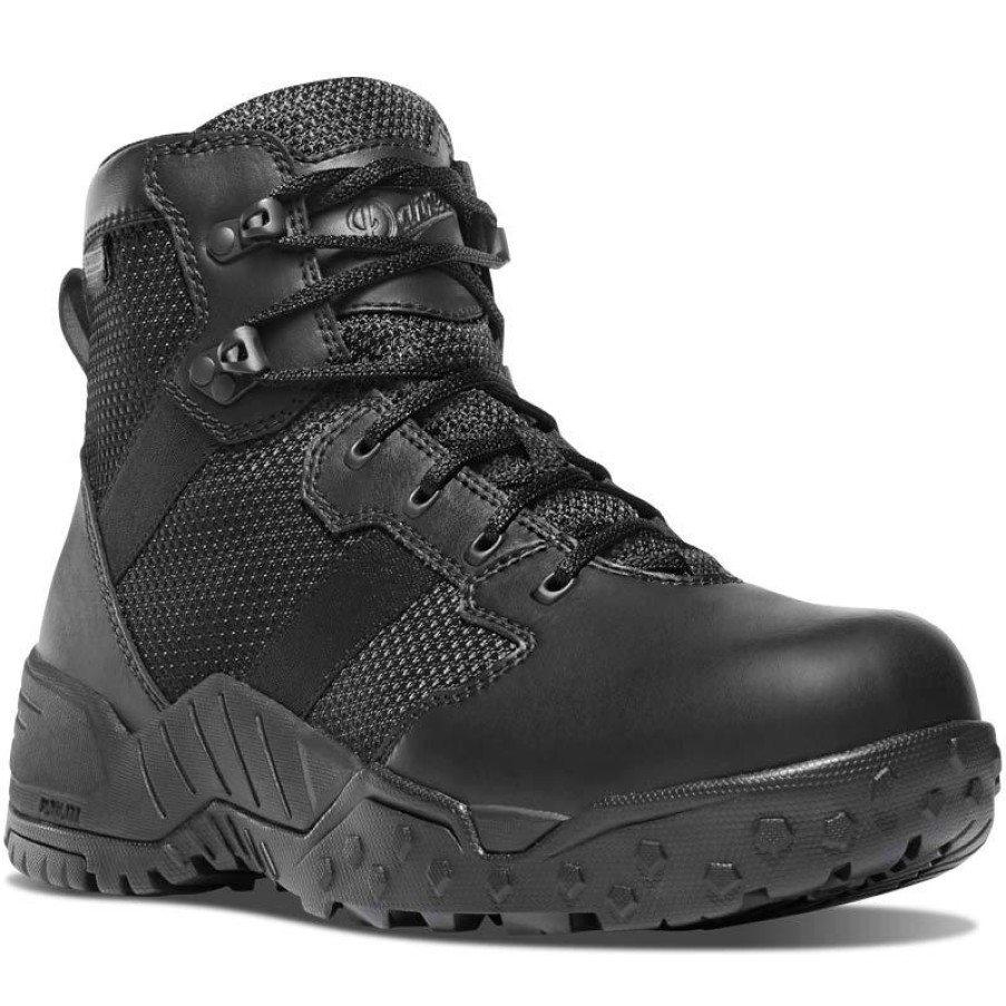 Footwear Danner Tactical | Danner Men'S 6" Scorch Side Zip Waterpoof Duty Boot Black