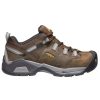 Footwear KEEN Utility Non-Slip Shoes | Keen Utility Men'S Detroit Xt Esd Steel Toe Waterproof Athletic Work Shoe Cascade Brown/Gargoyle