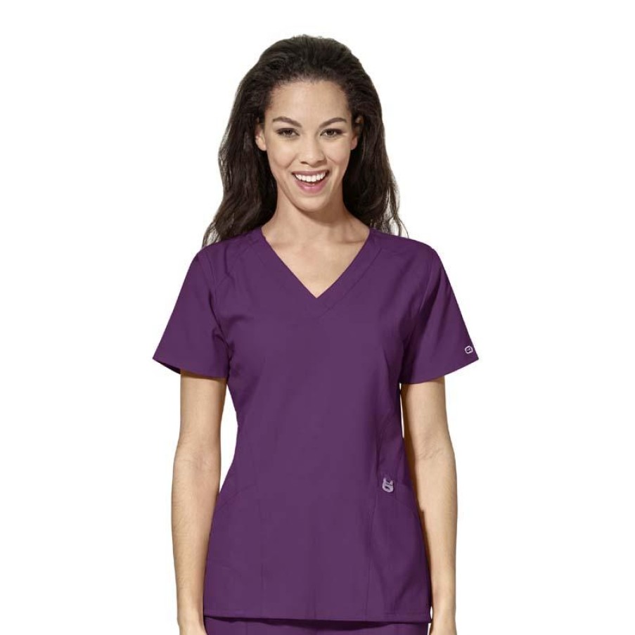 Healthcare Wonderwink W123 Scrub Tops | Wonderwink W123 Women'S Stylized V-Neck Scrub Top