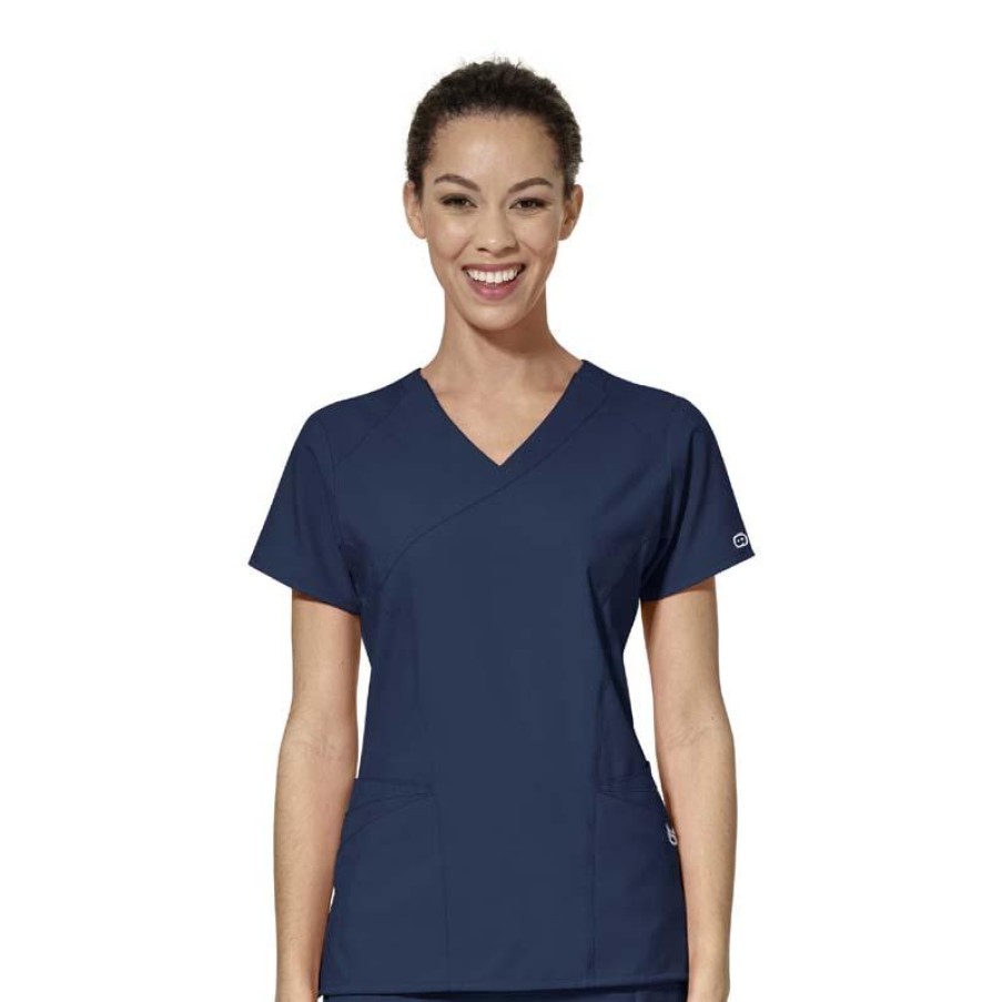 Healthcare Wonderwink W123 Scrub Tops | Wonderwink W123 Women'S Mock Wrap Scrub Top