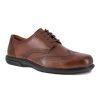 Footwear Florsheim Non-Slip Shoes | Florsheim Work Men'S Loedin Steel Toe Esd Wing Tip Dress Oxfor Brown