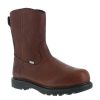 Footwear Iron Age Non-Steel Safety Toe | Iron Age Men'S 10" Hauler Composite Toe Met Guard Wellinton Boot Brown