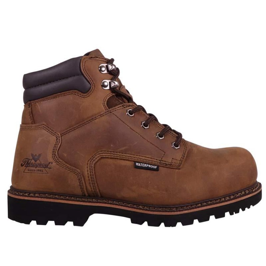 Footwear Thorogood Non-Slip Boots | Thorogood Men'S V-Series 6" Waterproof Composite Toe Work Boot Brown