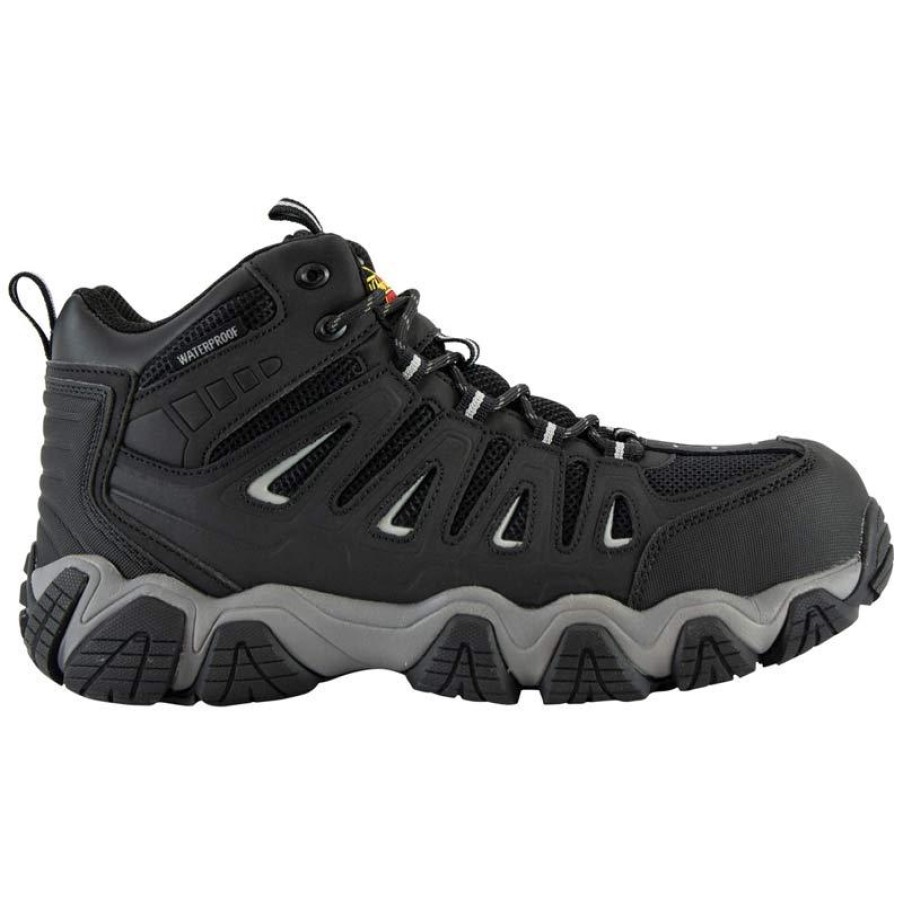 Footwear Thorogood Hiking | Thorogood Men'S Crosstrex Series Composite Toe Waterproof Mid Cut Hiker Black